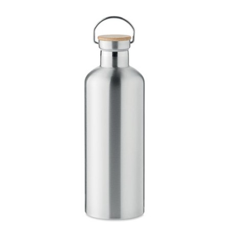 Gourde isotherme personnalisée double paroi 1,5L - HELSINKI EXTRA Matières : acier inoxydable Couleurs : argenté mat