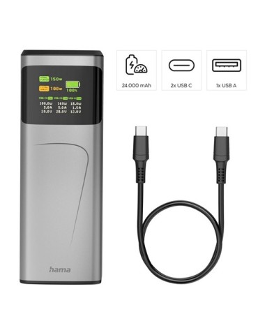 Power Bank 24000 mAh Hama High Power 150W
