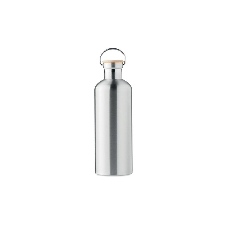 Gourde isotherme personnalisée double paroi 1,5L - HELSINKI EXTRA Matières : acier inoxydable Couleurs : argenté mat personnalis