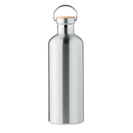 Gourde isotherme personnalisée double paroi 1,5L - HELSINKI EXTRA Matières : acier inoxydable Couleurs : argenté mat personnalis