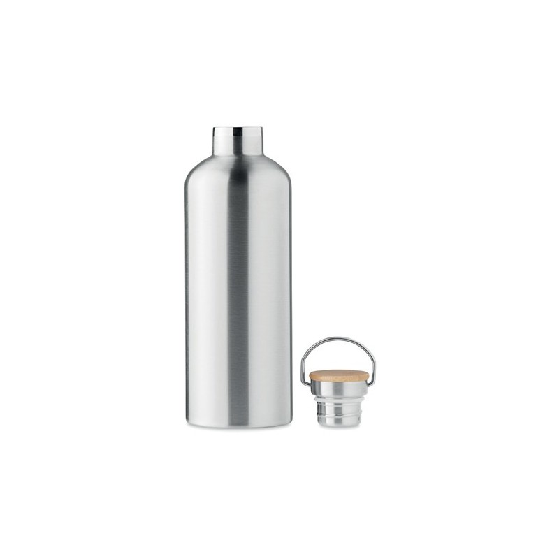 Gourde isotherme personnalisée double paroi 1,5L - HELSINKI EXTRA Matières : acier inoxydable Couleurs : argenté mat goodies pub
