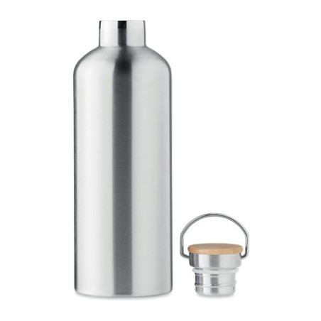 Gourde isotherme personnalisée double paroi 1,5L - HELSINKI EXTRA Matières : acier inoxydable Couleurs : argenté mat goodies pub
