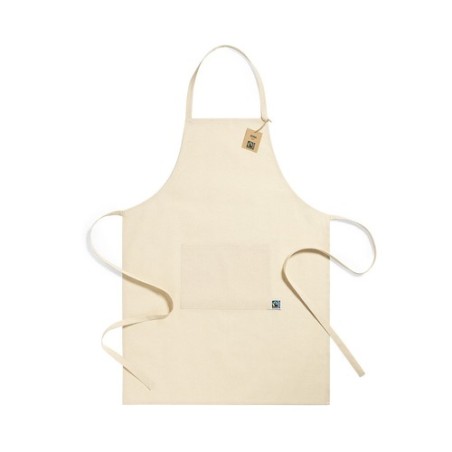 Tablier Éthique et Pratique Personnalisé Zowi Fairtrade pas cher Matières : coton Couleurs : naturel