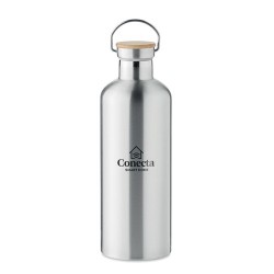 Gourde isotherme personnalisée double paroi 1,5L - HELSINKI EXTRA Matières : acier inoxydable Couleurs : argenté mat marquage la
