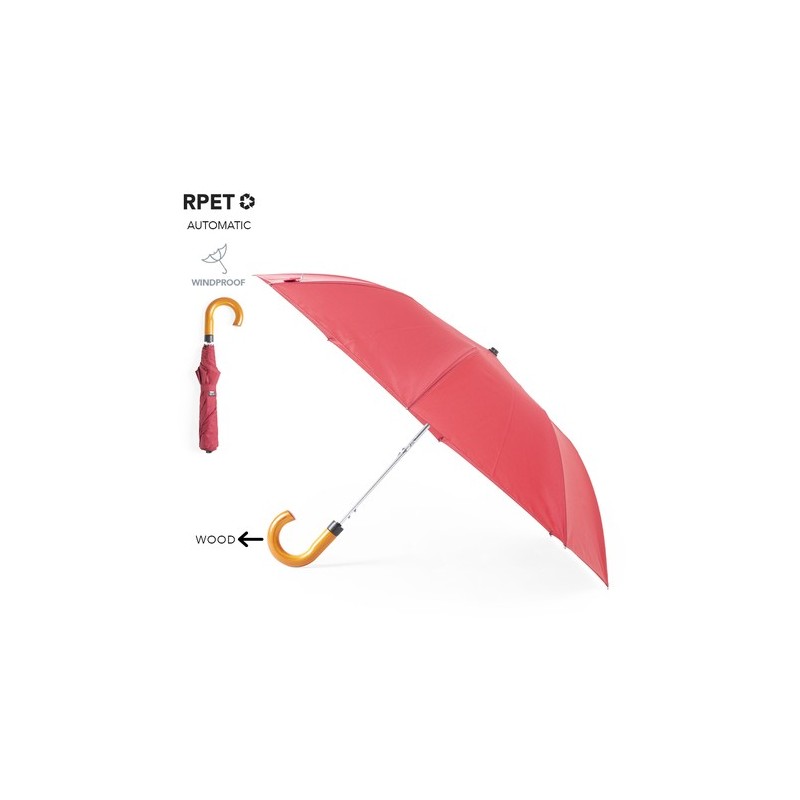 Parapluie Éco-responsable et Pratique Personnalisé pas cher - Branit Matières : PET recyclé Couleurs : noir objet promotionnel é