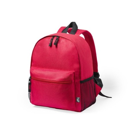 Sac à Dos Durable Personnalisable Maggie Couleurs : rouge Matières : polyester recyclé cadeau entreprise pas cher