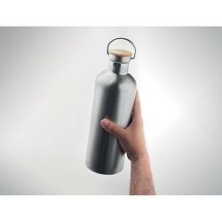 Gourde isotherme personnalisée double paroi 1,5L - HELSINKI EXTRA Matières : acier inoxydable Couleurs : argenté mat livraison e