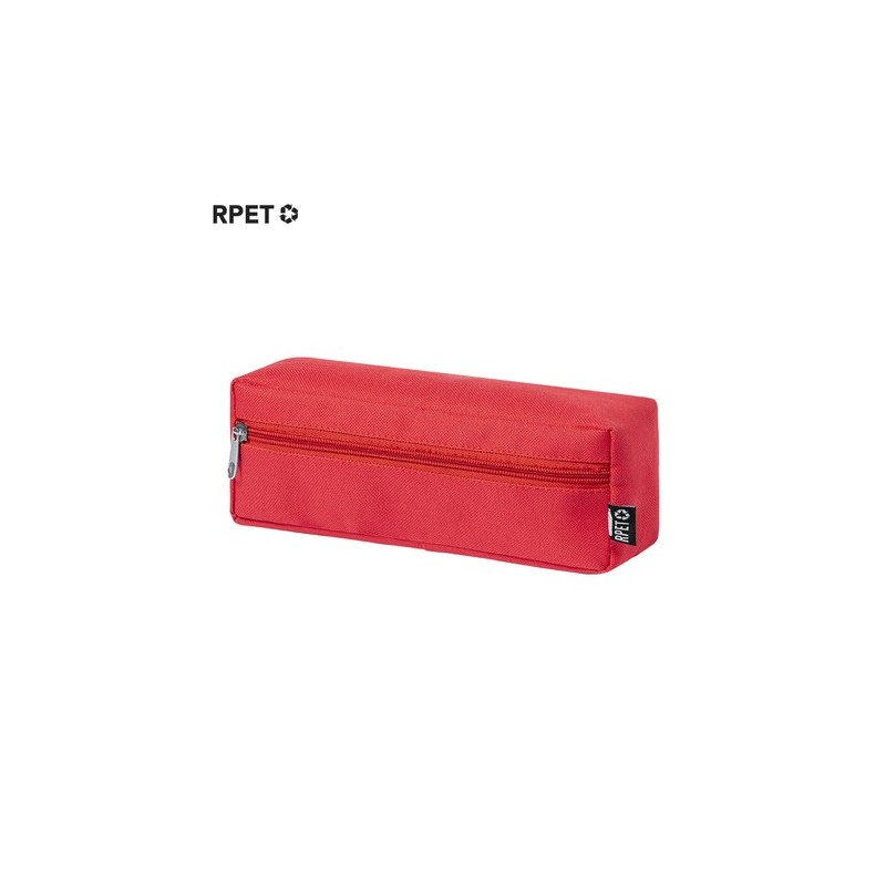 Trousse Éco-responsable Personnalisée en Polyester Recyclé - Yeimy Couleurs : rouge Matières : polyester recyclé impression haut