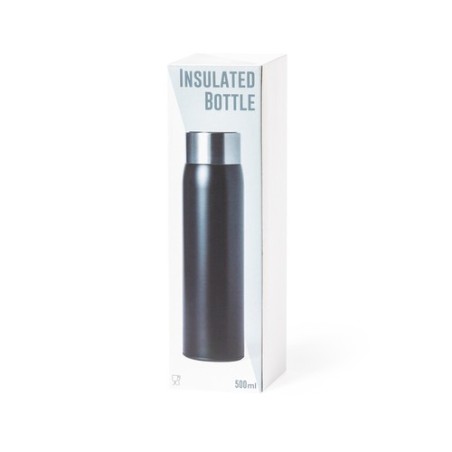 Bouteille Isotherme Personnalisée 500 ml Éco-responsable Kenay Matières : acier inoxydable Couleurs : argenté personnalisation r