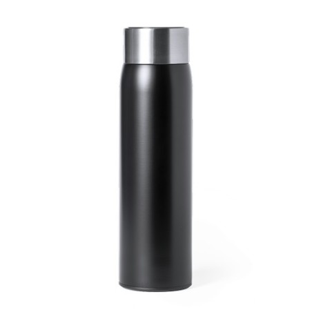 Bouteille Isotherme Personnalisée 500 ml Éco-responsable Kenay Matières : acier inoxydable Couleurs : argenté marquage couleur é