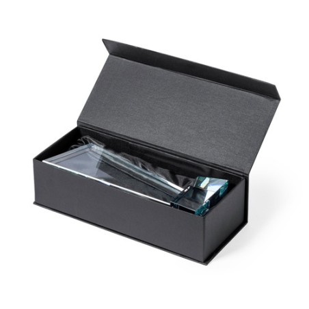 Trophée en verre personnalisé Coupe Lanton Matières : verre marquage laser ultra précis