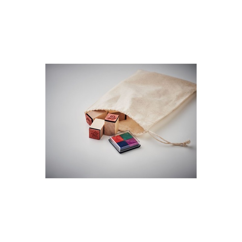 Set de 8 tampons en bois STAMPIE