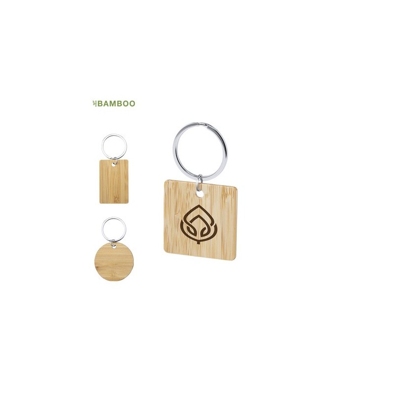 Porte-clés  personnalisé - Sonek Matières : bambou goodies publicitaire événementiel