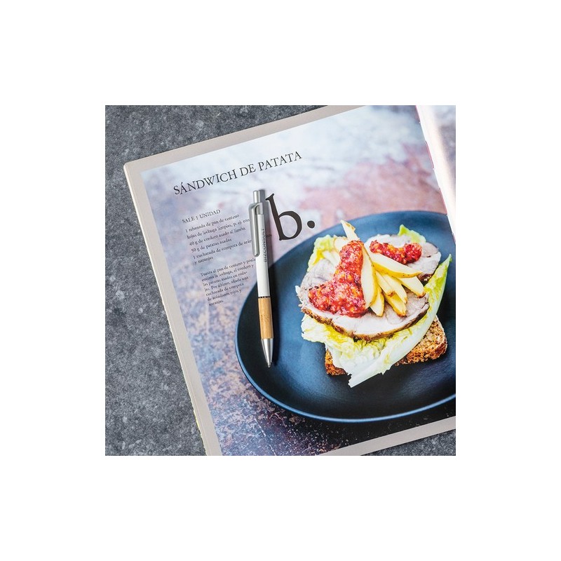 Stylo Bille Éco-responsable Personnalisé pas cher - Chiatox Matières : bambou Couleurs : gris personnalisation sur mesure