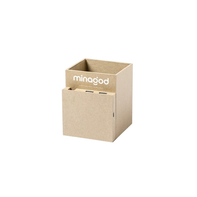 Porte-Crayons Multifonction Éco-responsable Personnalisé - Sondur Matières : carton recyclé personnalisable avec votre logo