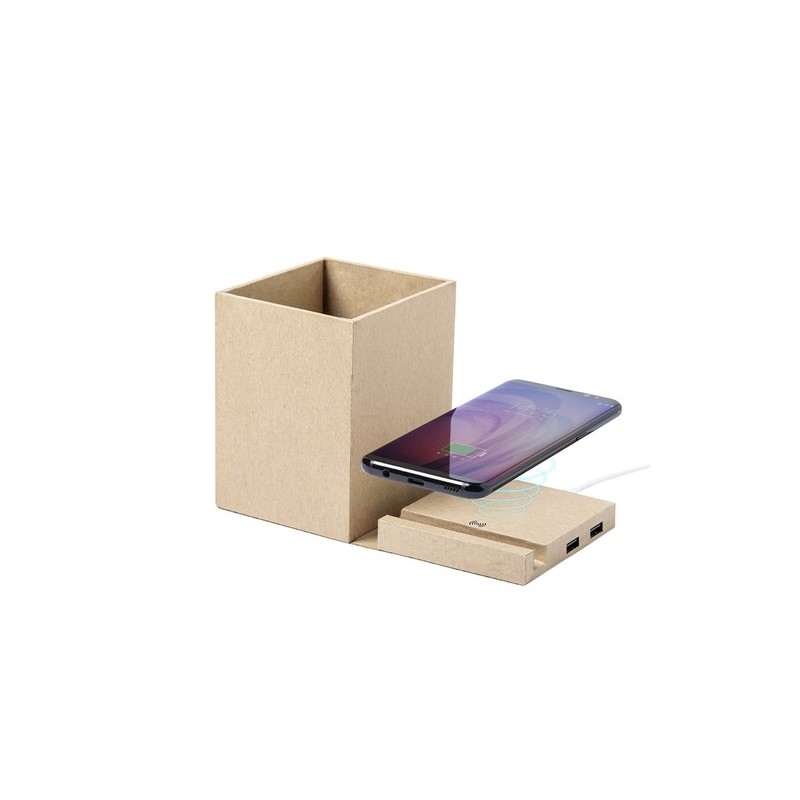 Porte-Crayons Multifonction Éco-responsable Personnalisé - Sondur Matières : carton recyclé marquage laser ultra précis
