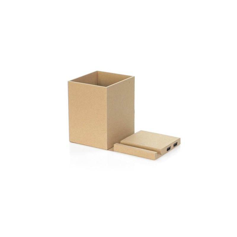 Porte-Crayons Multifonction Éco-responsable Personnalisé - Sondur Matières : carton recyclé cadeau collaborateur premium