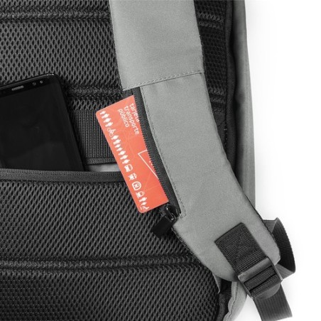 Sac à Dos Antivol Personnalisé Idéal pour le Business - Danium Matières : PET recyclé Couleurs : gris goodies personnalisé en st