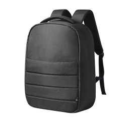 Sac à Dos Antivol Personnalisé Idéal pour le Business - Danium Matières : PET recyclé Couleurs : noir cadeau entreprise pas cher