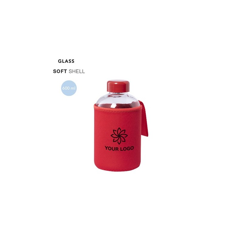 Gourde Personnalisée Publicitaire 500 ml - Flaber Matières : verre Couleurs : vert cadeau client original