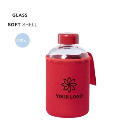 Gourde Personnalisée Publicitaire 500 ml - Flaber Matières : verre Couleurs : vert cadeau client original