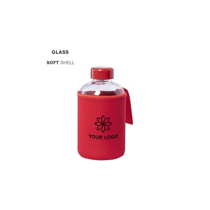 Gourde Personnalisée Publicitaire 500 ml - Flaber Matières : verre Couleurs : vert cadeau collaborateur premium