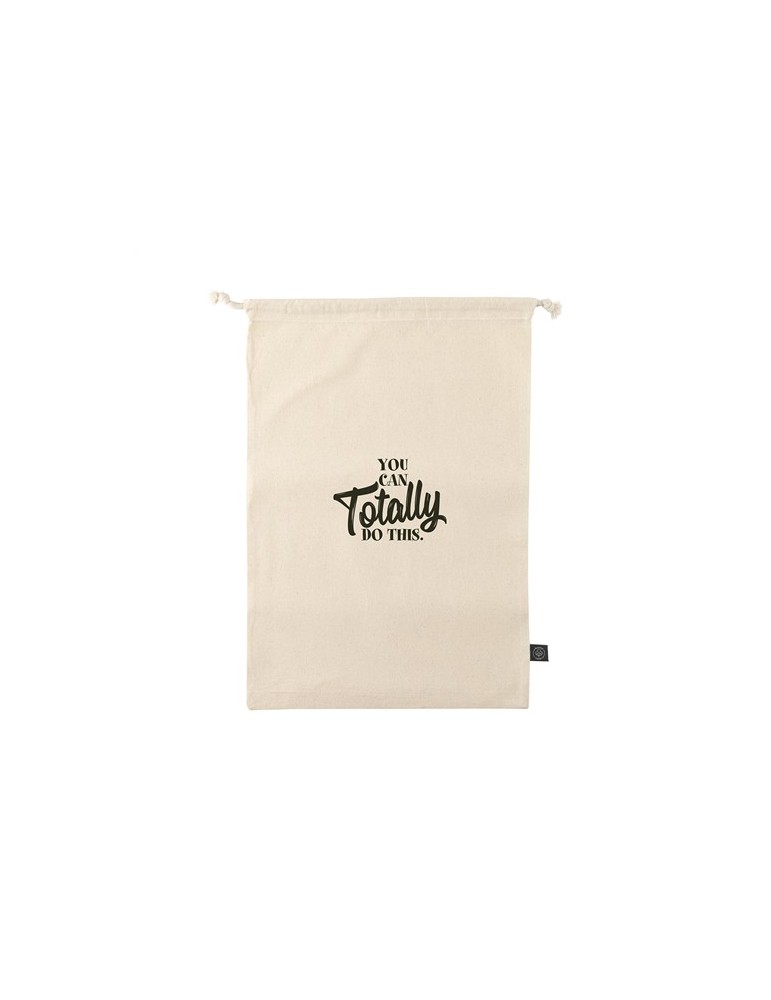 Gift Pouch Naturel GRS Recycled Cotton (150 g/m²) L