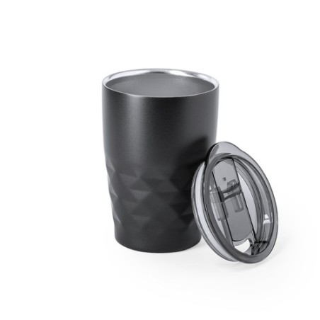 Mug Isotherme Éco-responsable Personnalisé en Verre Thermique Blur Matières : acier inoxydable Couleurs : doré cadeau affaires é
