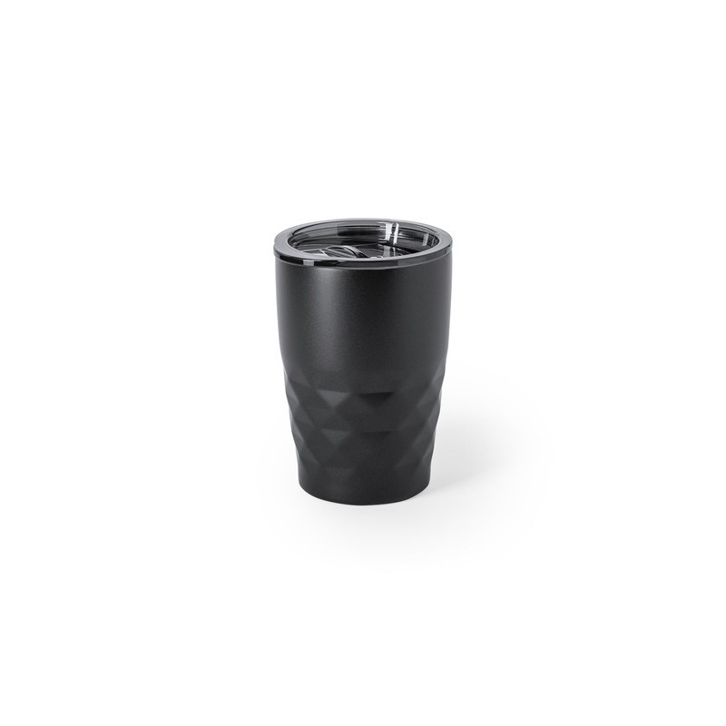 Mug Isotherme Éco-responsable Personnalisé en Verre Thermique Blur Matières : acier inoxydable Couleurs : doré impression logo h