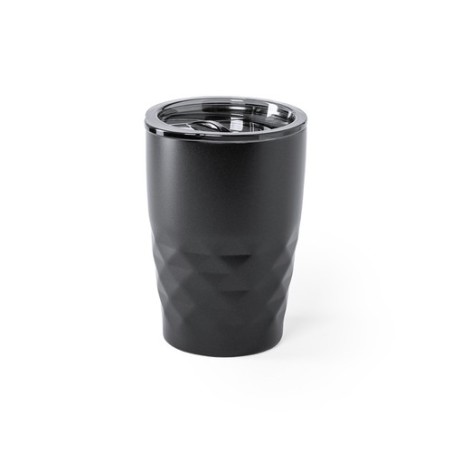 Mug Isotherme Éco-responsable Personnalisé en Verre Thermique Blur Matières : acier inoxydable Couleurs : noir cadeau collaborat