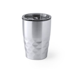 Mug Isotherme Éco-responsable Personnalisé en Verre Thermique Blur Matières : acier inoxydable Couleurs : argenté cadeau entrepr