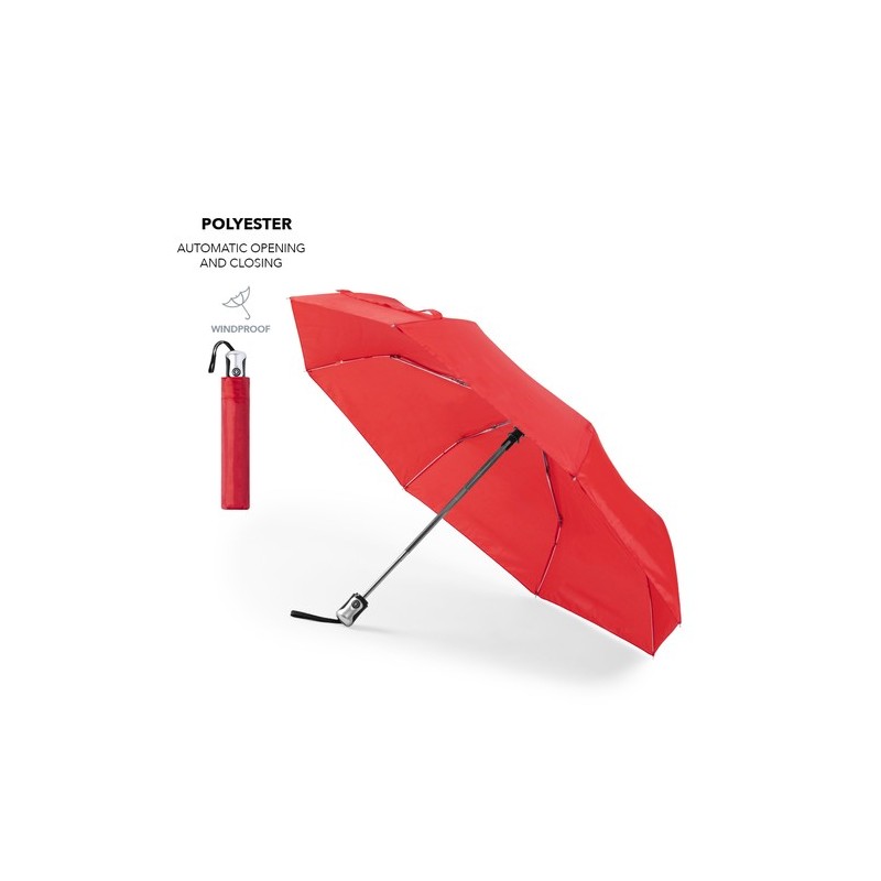 Parapluie pliable résistant personnalisé pas cher Alexon Matières : polyester Couleurs : gris goodies entreprise design