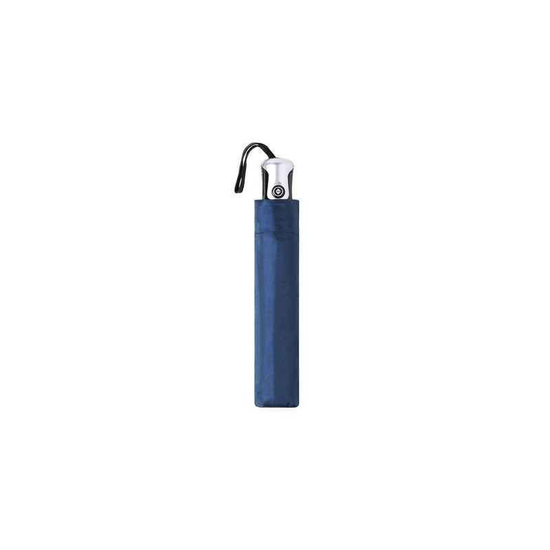 Parapluie pliable résistant personnalisé pas cher Alexon Matières : polyester Couleurs : bleu marine marquage laser ultra précis