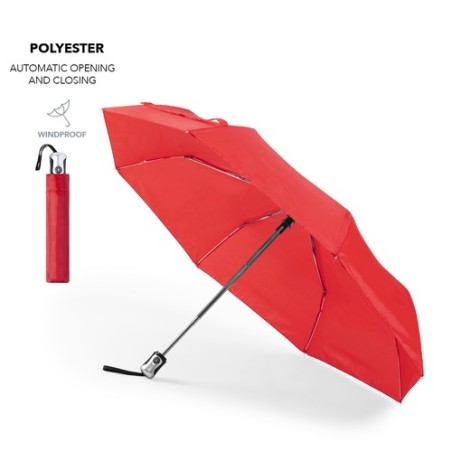 Parapluie pliable résistant personnalisé pas cher Alexon Matières : polyester Couleurs : bleu marine accessoire événementiel uni