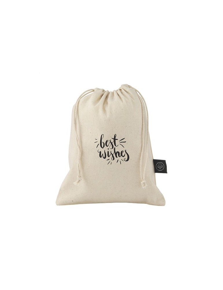 Gift Pouch Naturel GRS Recycled Cotton (150 g/m²) S