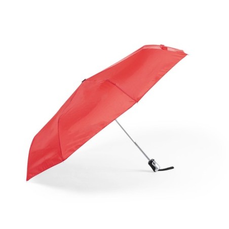 Parapluie pliable résistant personnalisé pas cher Alexon Matières : polyester Couleurs : rouge objet publicitaire robuste