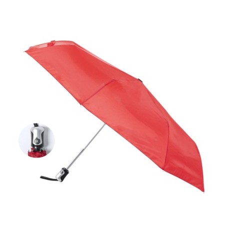 Parapluie pliable résistant personnalisé pas cher Alexon Matières : polyester Couleurs : rouge personnalisation sur mesure