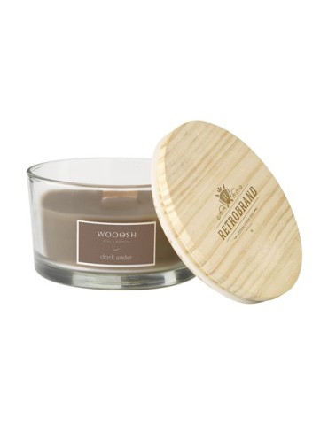 Wooosh Flame Scented Candle Dark Amber bougie parfumée