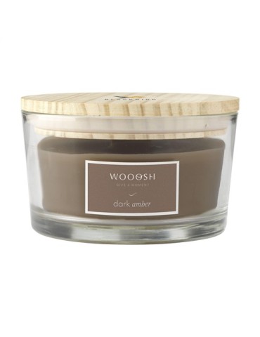 Wooosh Flame Scented Candle Dark Amber bougie parfumée
