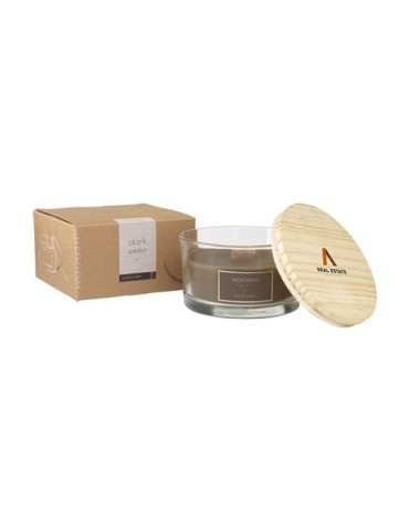 Wooosh Flame Scented Candle Dark Amber bougie parfumée