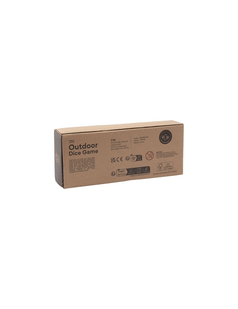 Outdoor Dice Game jeu de dés