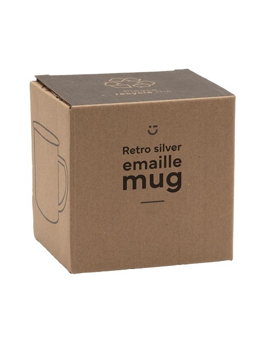 Retro Silver Mug en Émail 350 ml