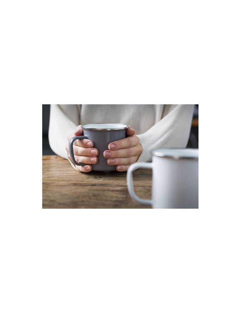 Retro Silver Mug en Émail 350 ml