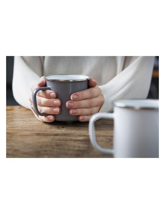 Retro Silver Mug en Émail 350 ml