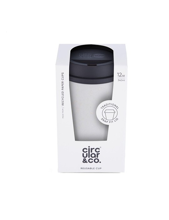 Circular&Co Recycled Now Cup Black Lid 340 ml mug