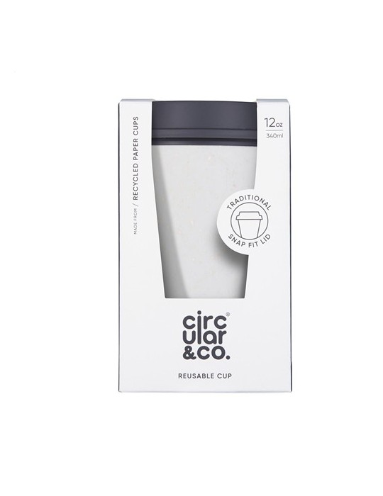 Circular&Co Recycled Now Cup Black Lid 340 ml mug