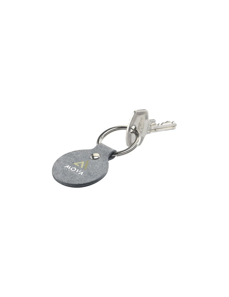 Recycled Denim Textile Keyring Round porte-clés