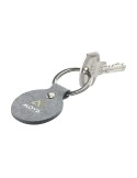 Recycled Denim Textile Keyring Round porte-clés