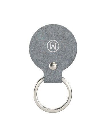 Recycled Denim Textile Keyring Round porte-clés