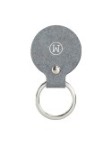 Recycled Denim Textile Keyring Round porte-clés